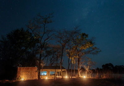 Tent Exterior at Night